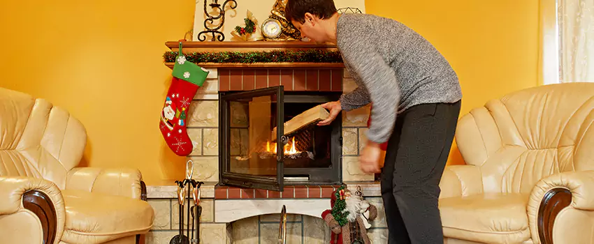 Rusted Metal Fireplace Restoration in San Francisco, California